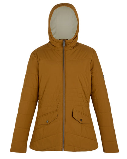 Glazed Ginger Coloured Regatta Womens Agara Quilted Jacket on white background 