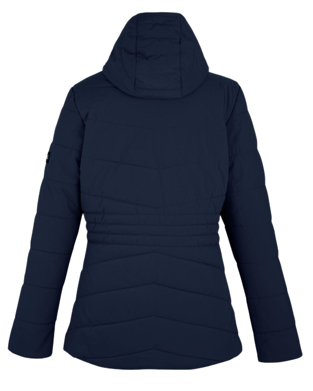 Navy Black Coloured Regatta Womens Agara Quilted Jacket on white background 
