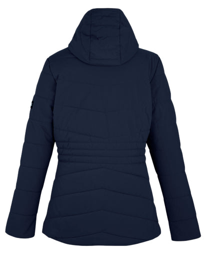 Navy Black Coloured Regatta Womens Agara Quilted Jacket on white background 
