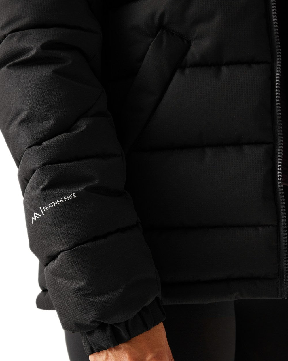 Black Coloured Regatta Womens Aldthorn Quilted Jacket on white background 