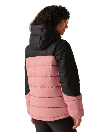 Dusty Rose Black Coloured Regatta Womens Aldthorn Quilted Jacket on white background 