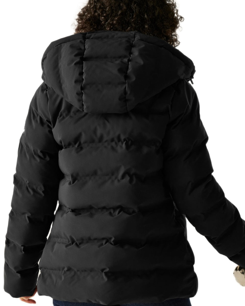 Black Coloured Regatta Womens Altoro Thermal Padded Jacket on white background 