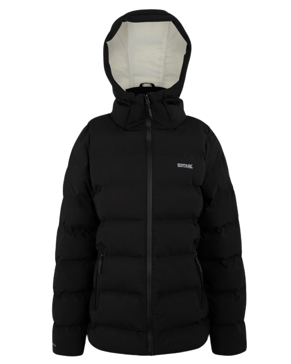Black Coloured Regatta Womens Altoro Thermal Padded Jacket on white background 