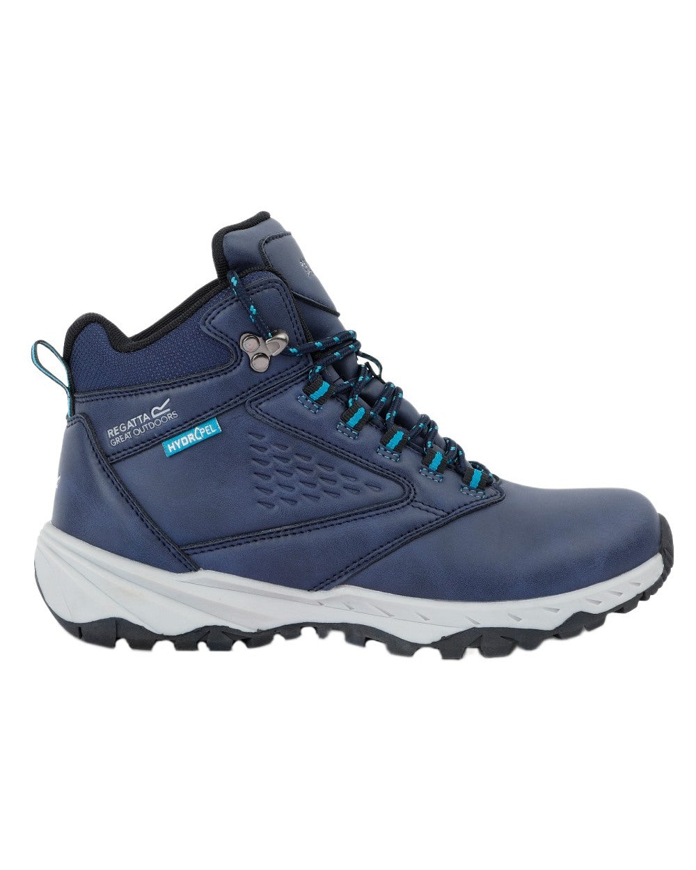 Navy Blue Coloured Regatta Womens Amble Walking Boots on white background 