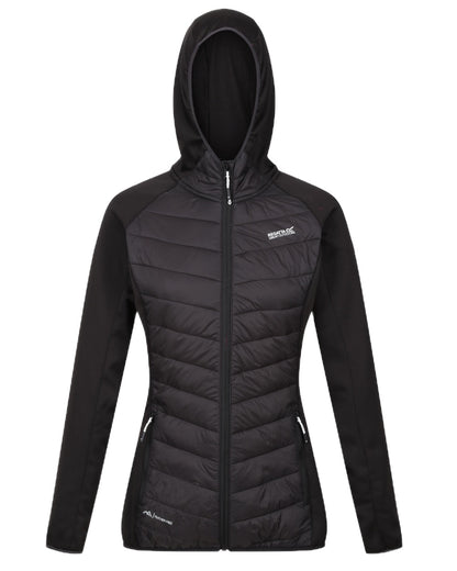 Black Coloured Regatta Womens Andreson VIII Hybrid Jacket on white background 