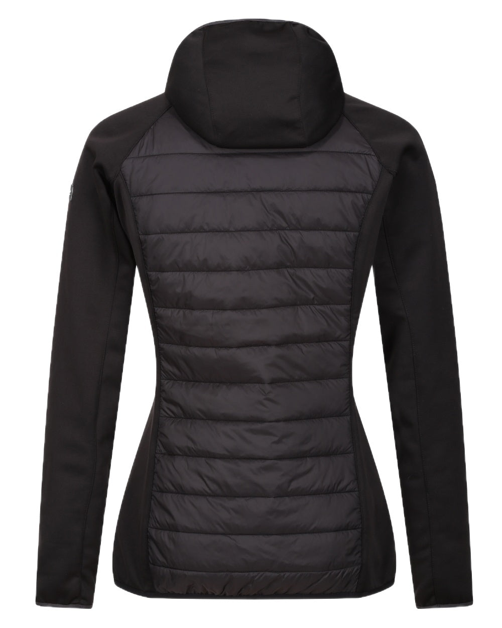 Black Coloured Regatta Womens Andreson VIII Hybrid Jacket on white background 