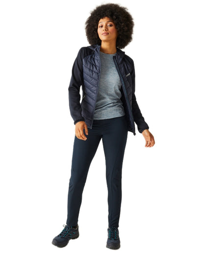 Navy Coloured Regatta Womens Andreson VIII Hybrid Jacket on white background 