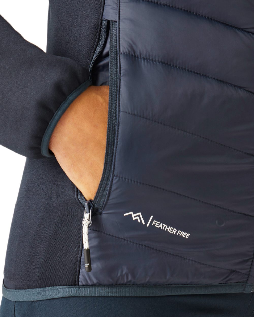 Navy Coloured Regatta Womens Andreson VIII Hybrid Jacket on white background 