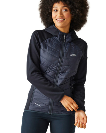 Navy Coloured Regatta Womens Andreson VIII Hybrid Jacket on white background 