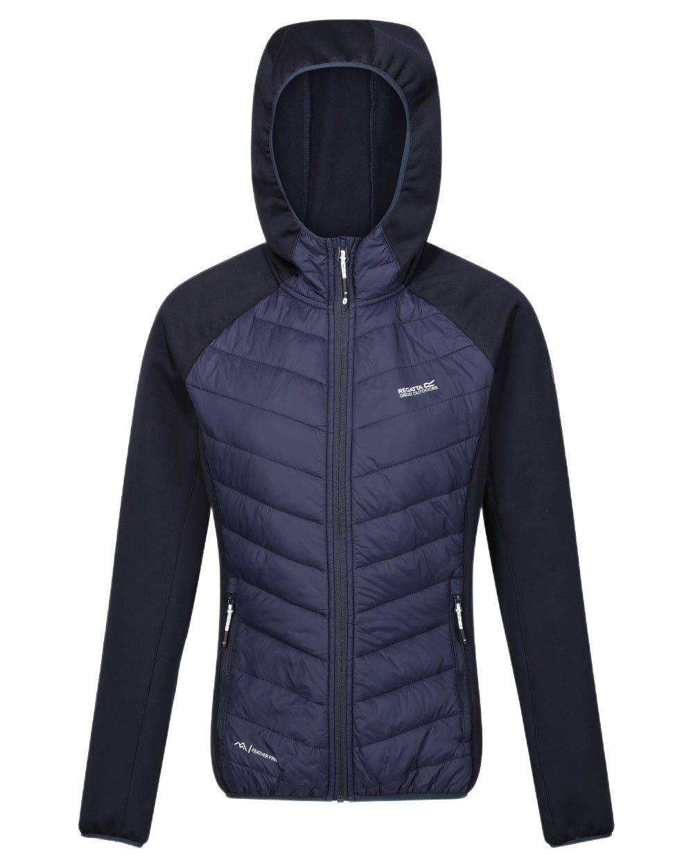 Navy Coloured Regatta Womens Andreson VIII Hybrid Jacket on white background 