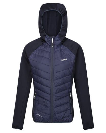 Navy Coloured Regatta Womens Andreson VIII Hybrid Jacket on white background 