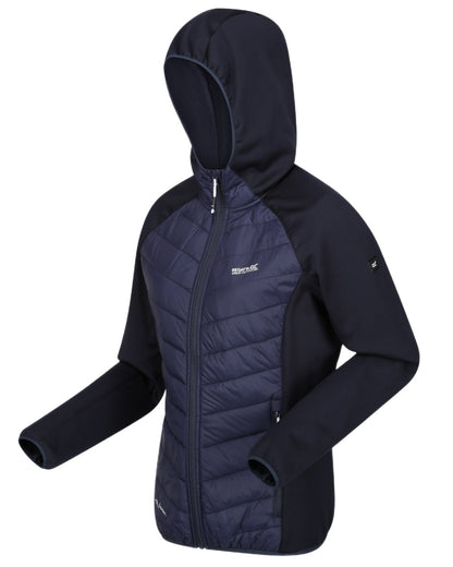 Navy Coloured Regatta Womens Andreson VIII Hybrid Jacket on white background 