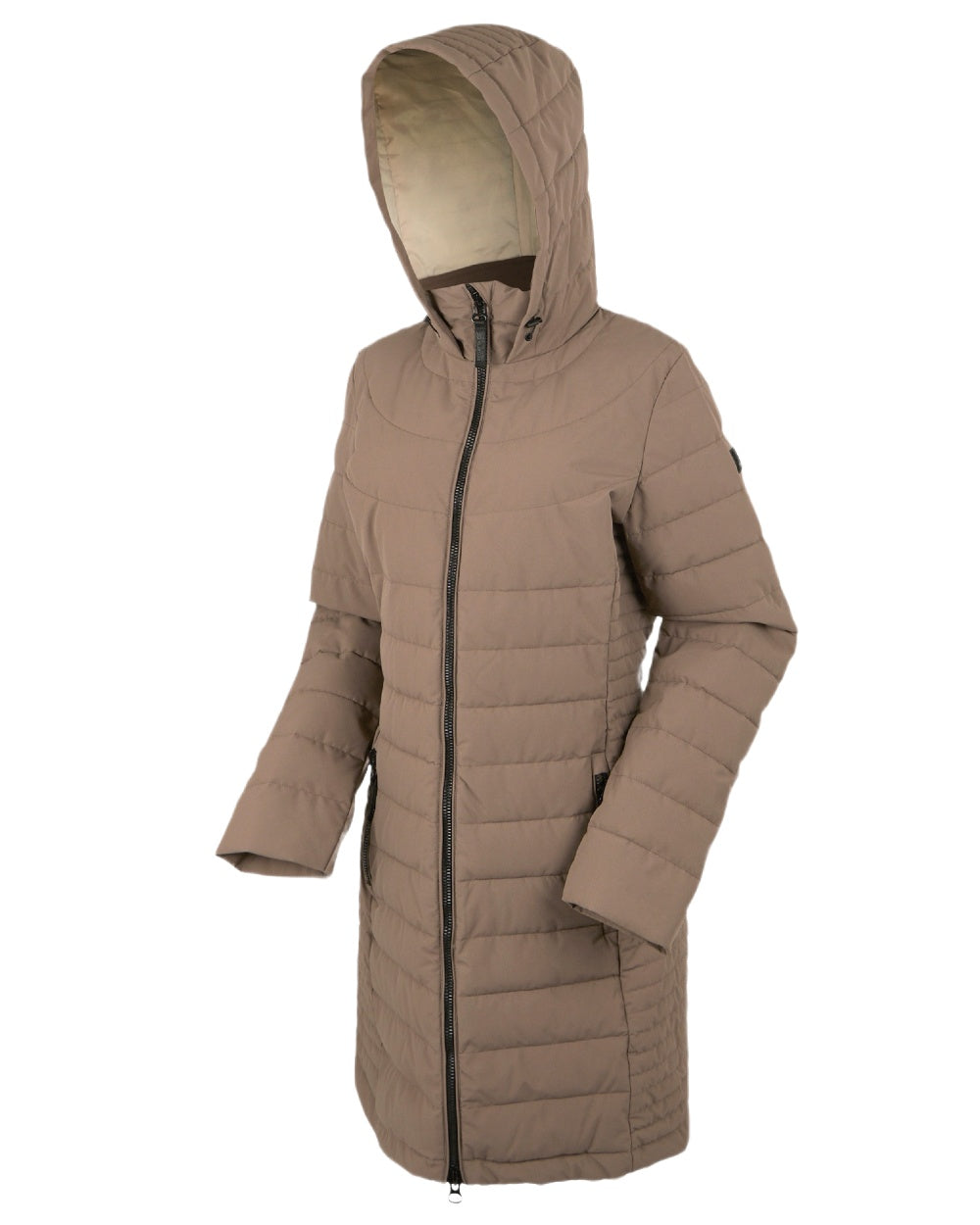Brown Coloured Regatta Womens Andria Padded Jacket on white background 