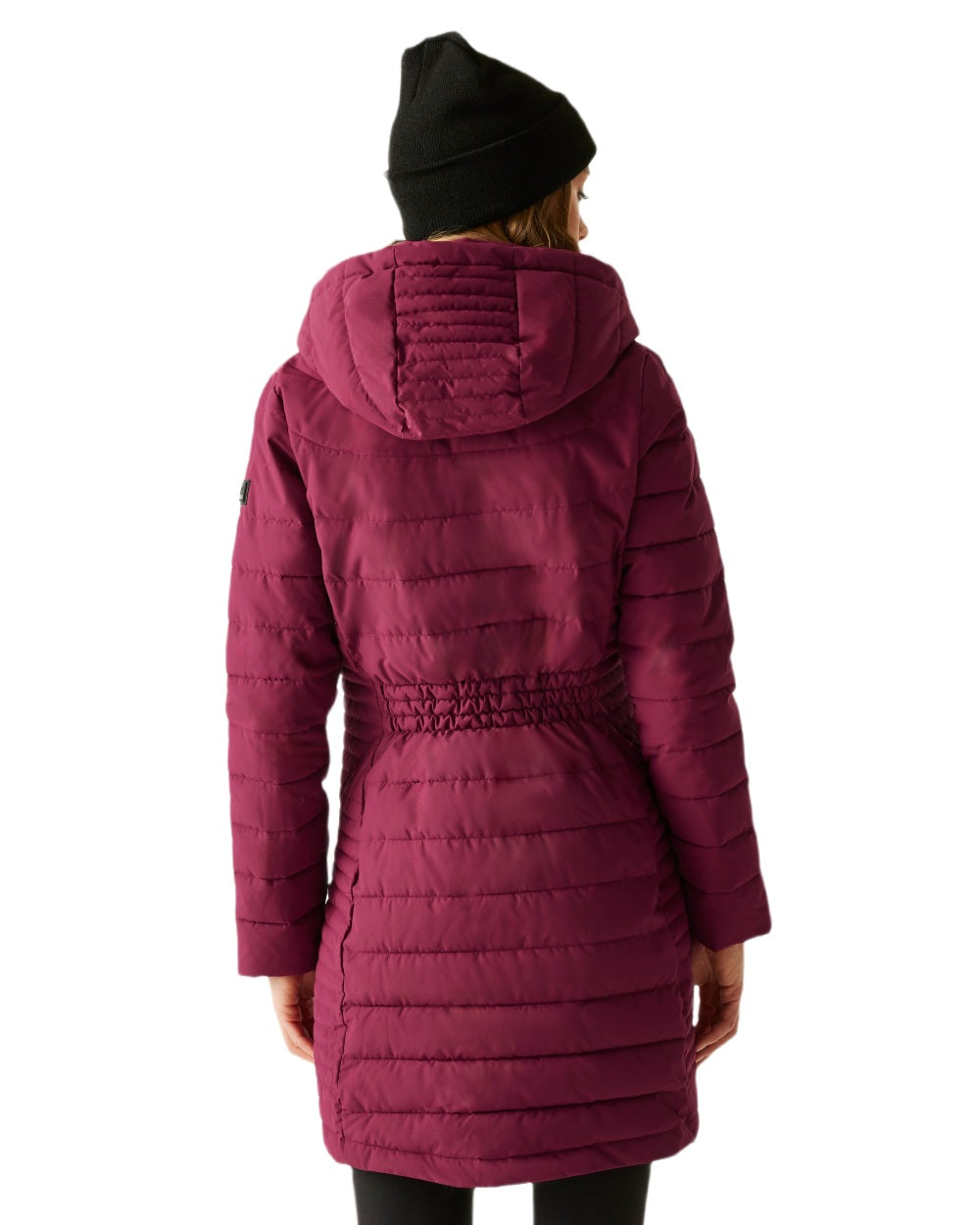 Dark Pimento Coloured Regatta Womens Andria Padded Jacket on white background 