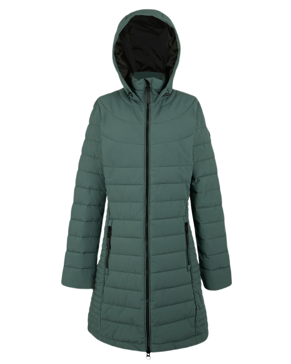 Green Coloured Regatta Womens Andria Padded Jacket on white background 