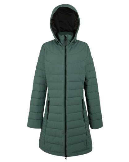 Green Coloured Regatta Womens Andria Padded Jacket on white background 