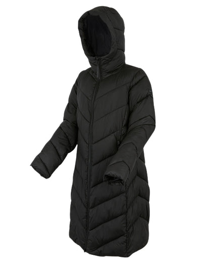 Black Coloured Regatta Womens Anita Quilted Jacket on white background 