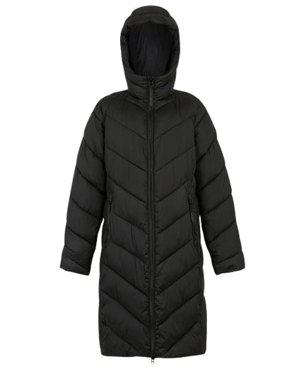 Black Coloured Regatta Womens Anita Quilted Jacket on white background 