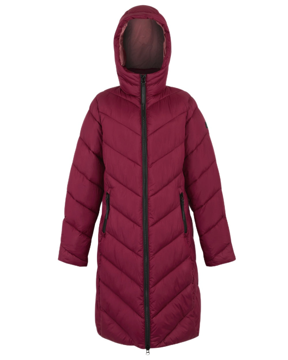 Dark Pimento Dusty Rose Coloured Regatta Womens Anita Quilted Jacket on white background 