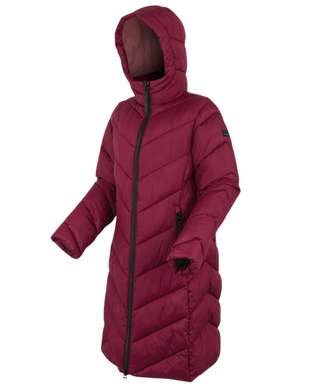 Dark Pimento Dusty Rose Coloured Regatta Womens Anita Quilted Jacket on white background 