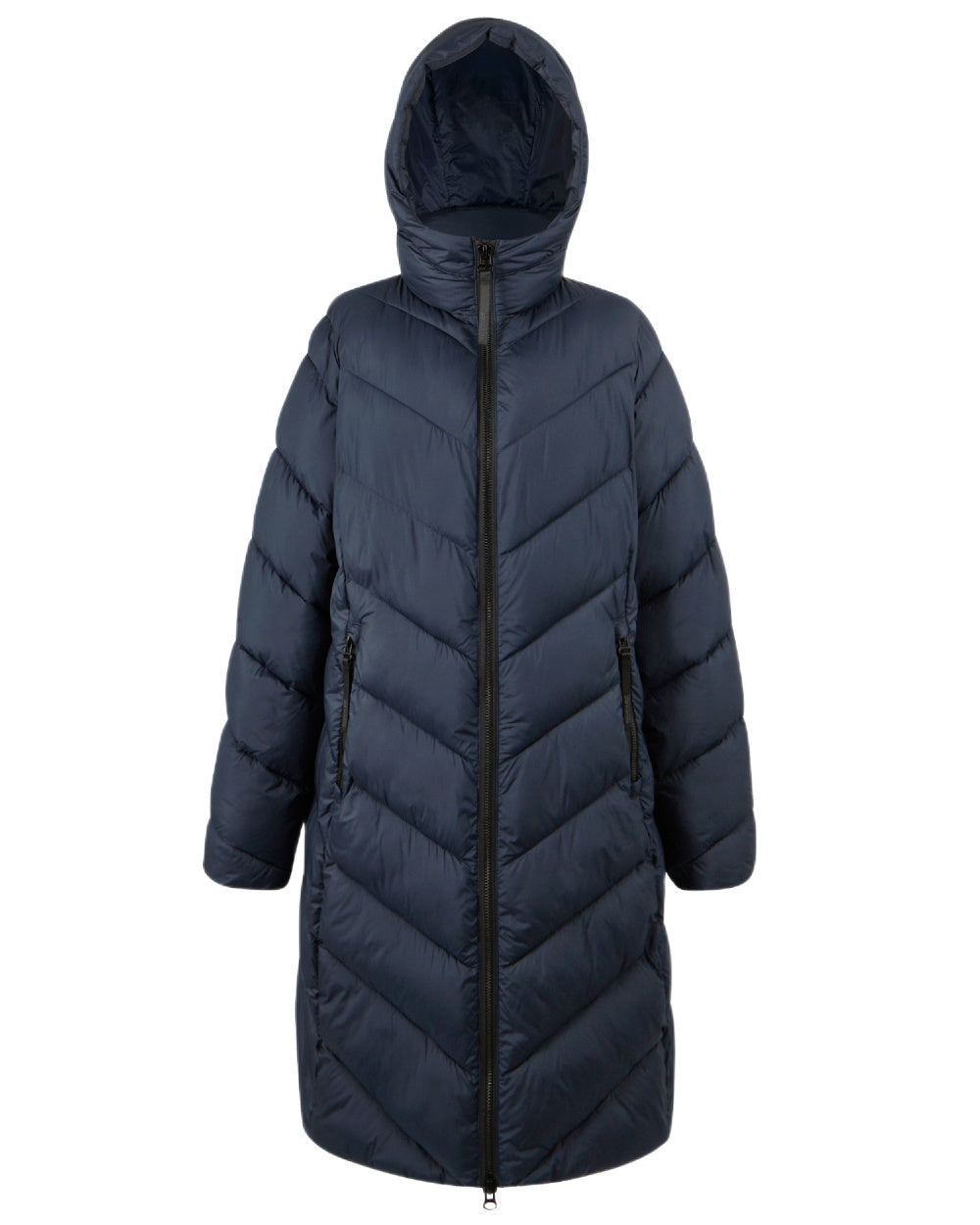 Navy Coloured Regatta Womens Anita Quilted Jacket on white background 