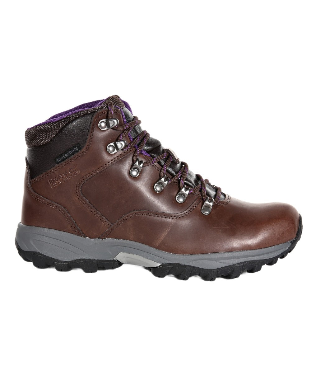 Brown Coloured Regatta Womens Bainsford Waterproof Walking Boots on white background 