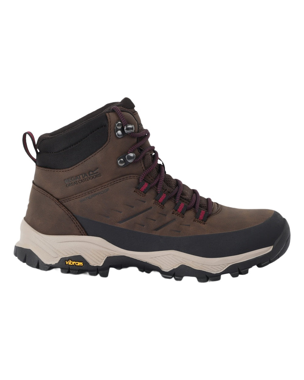 Brown Coloured Regatta Womens Blake Vibram Walking Boots on white background 