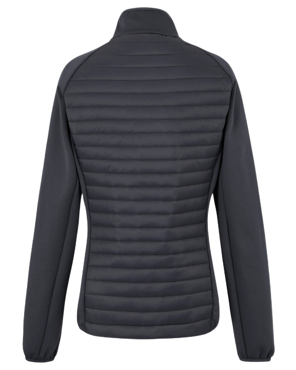 Seal Grey Coloured Regatta Womens Clumber Hybrid Jacket on white background 