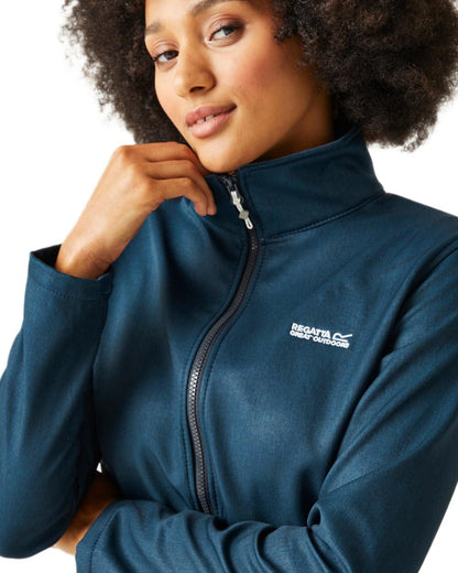 Navy Marl Coloured Regatta Womens Clumber Hybrid Jacket on white background 