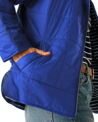Brightest Blue Coloured Regatta Womens Courcelle II Quilted Jacket on white background 