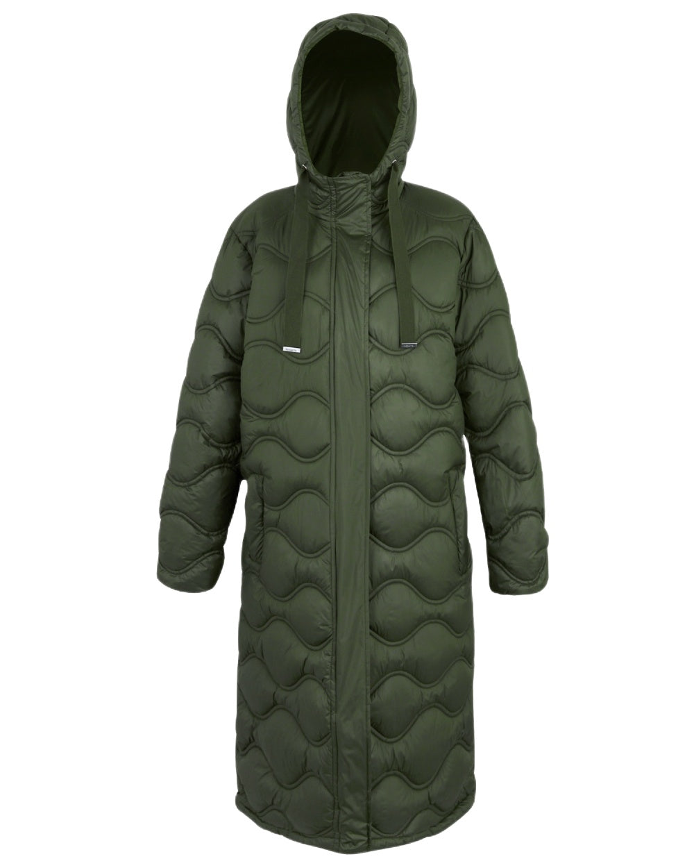 Dark Khaki Coloured Regatta Womens Embrie Quilted Jacket on white background 