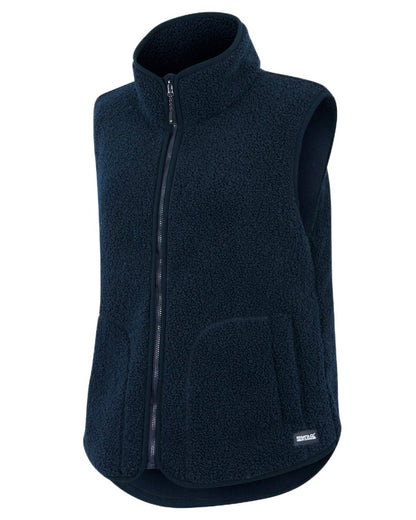 Navy Coloured Regatta Womens Frankie Borg Gilet on white background 