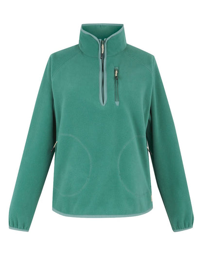 Green Coloured Regatta Womens Frankie Half Zip Fleece on white background 