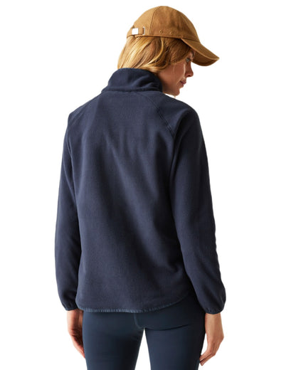 Navy Coloured Regatta Womens Frankie Half Zip Fleece on white background 