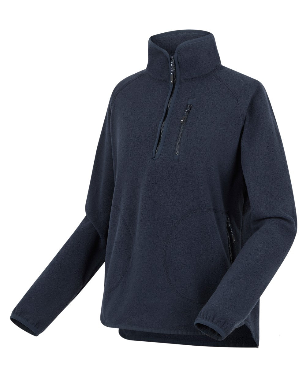 Navy Coloured Regatta Womens Frankie Half Zip Fleece on white background 