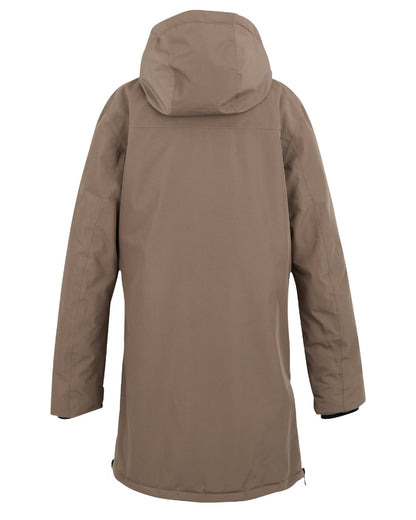 Mocha Perfectly Pale Coloured Regatta Womens Gwynn Waterproof Insulated Jacket on white background 