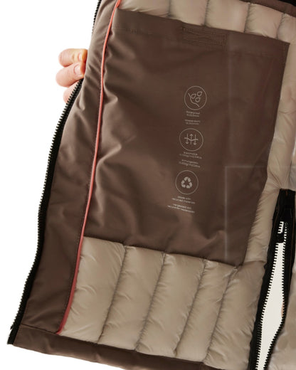 Mocha Perfectly Pale Coloured Regatta Womens Gwynn Waterproof Insulated Jacket on white background 