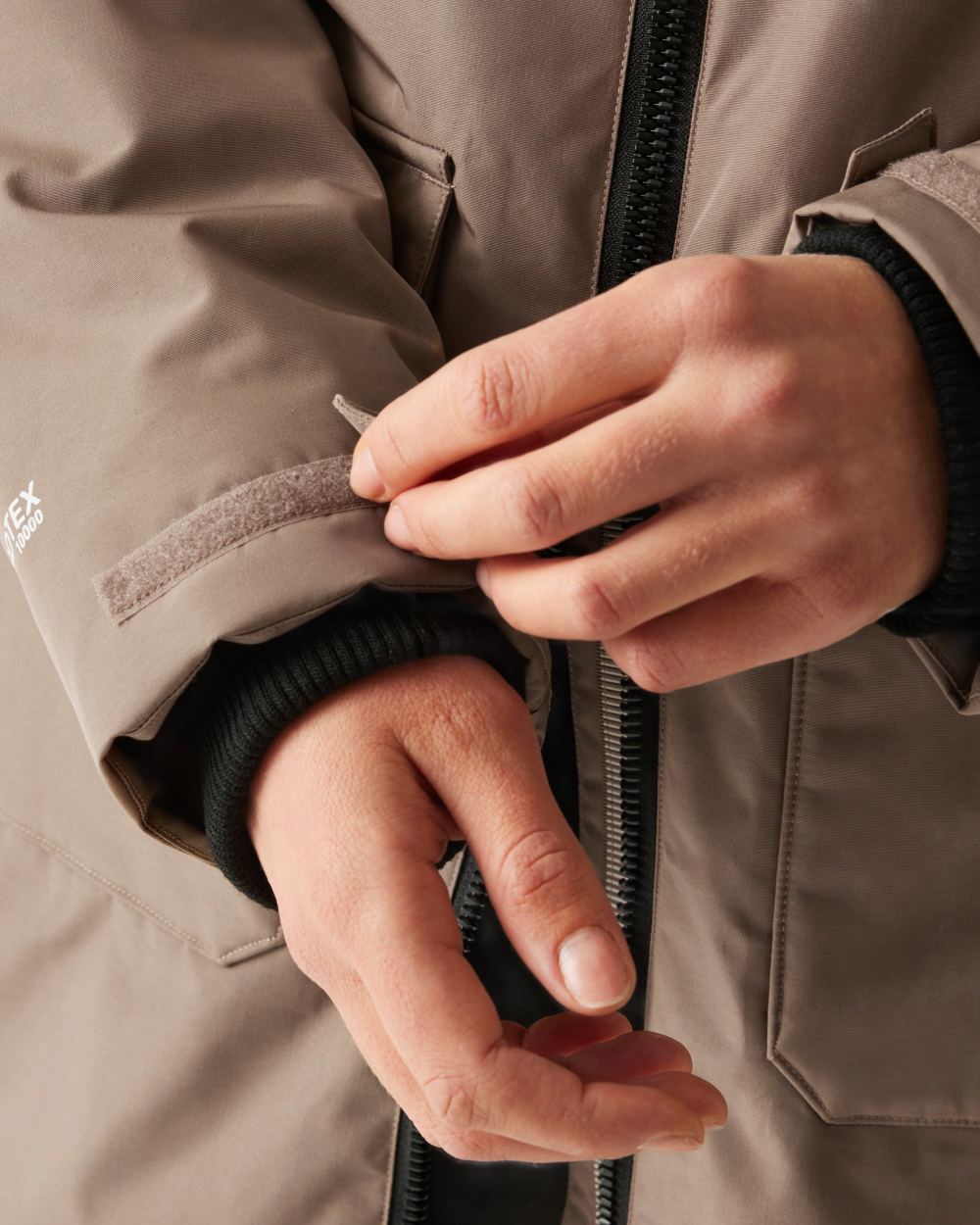 Mocha Perfectly Pale Coloured Regatta Womens Gwynn Waterproof Insulated Jacket on white background 