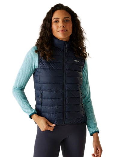 Navy Coloured Regatta Womens Hillpack II Gilet on white background 