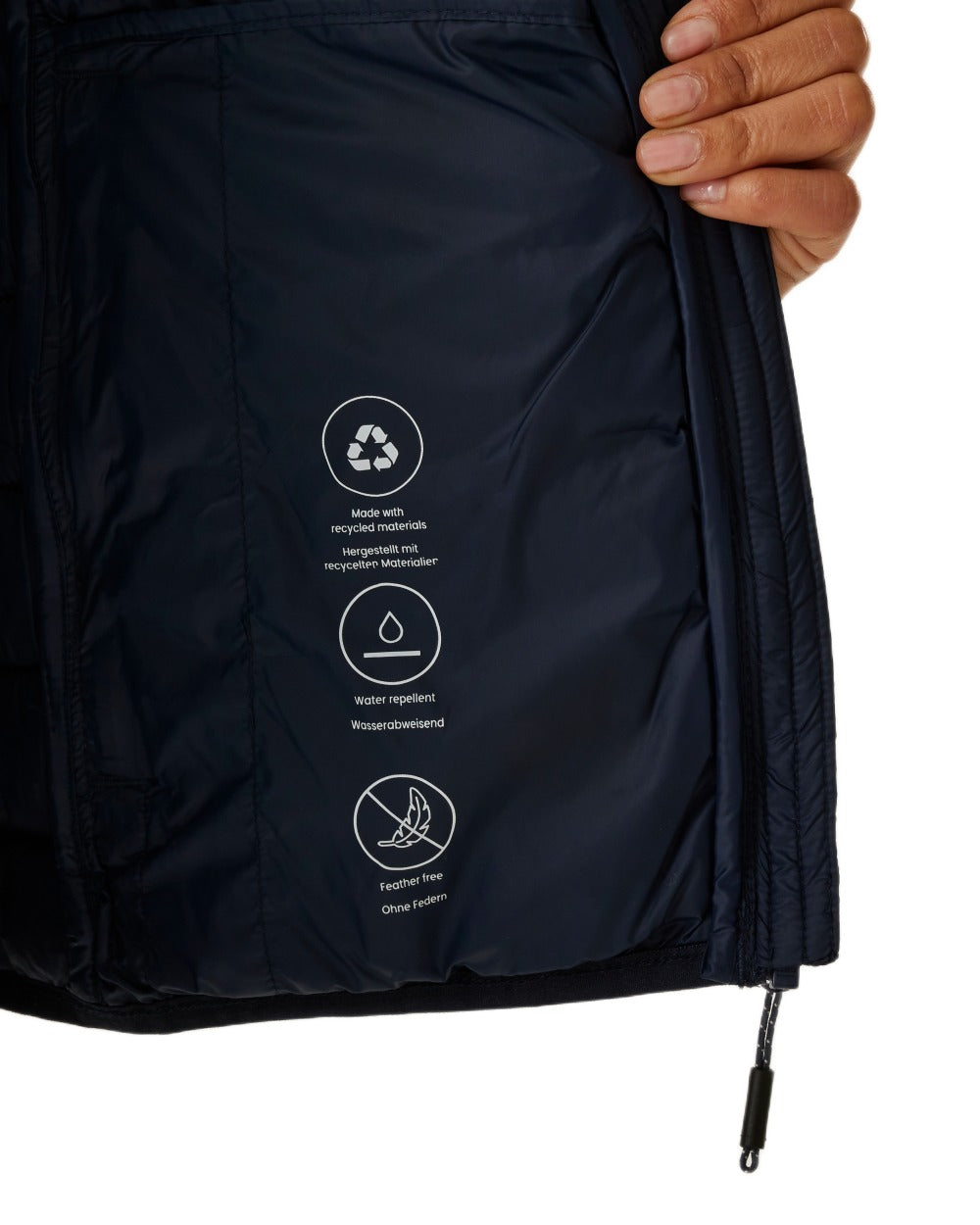 Navy Coloured Regatta Womens Hillpack II Gilet on white background 