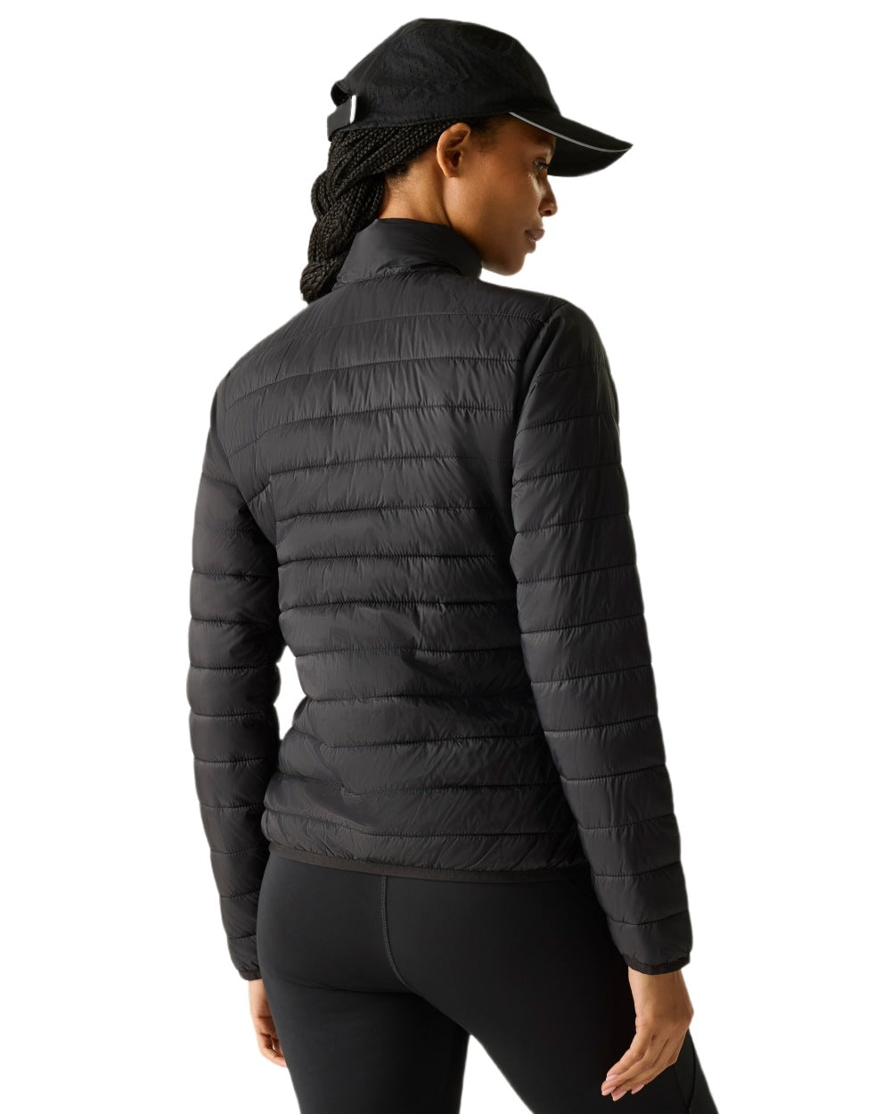 Black Coloured Regatta Womens Hillpack II Insulated Jacket on white background 