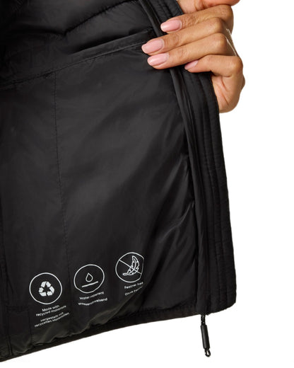 Black Coloured Regatta Womens Hillpack II Insulated Jacket on white background 