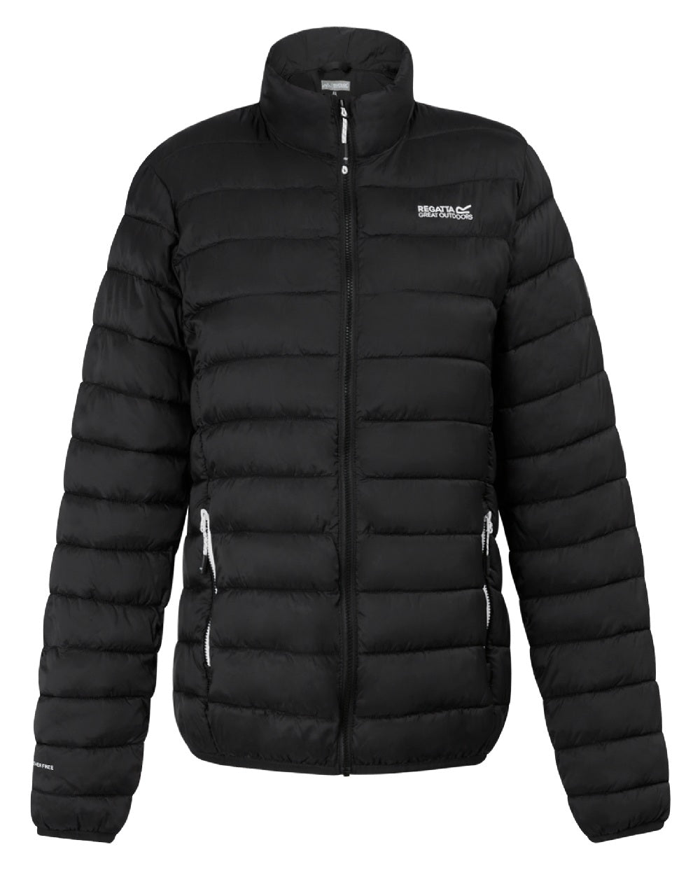Black Coloured Regatta Womens Hillpack II Insulated Jacket on white background 