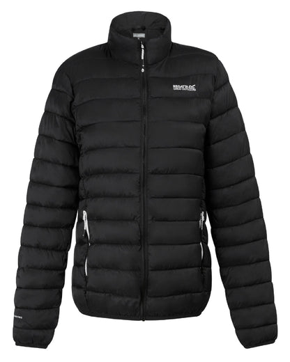 Black Coloured Regatta Womens Hillpack II Insulated Jacket on white background 