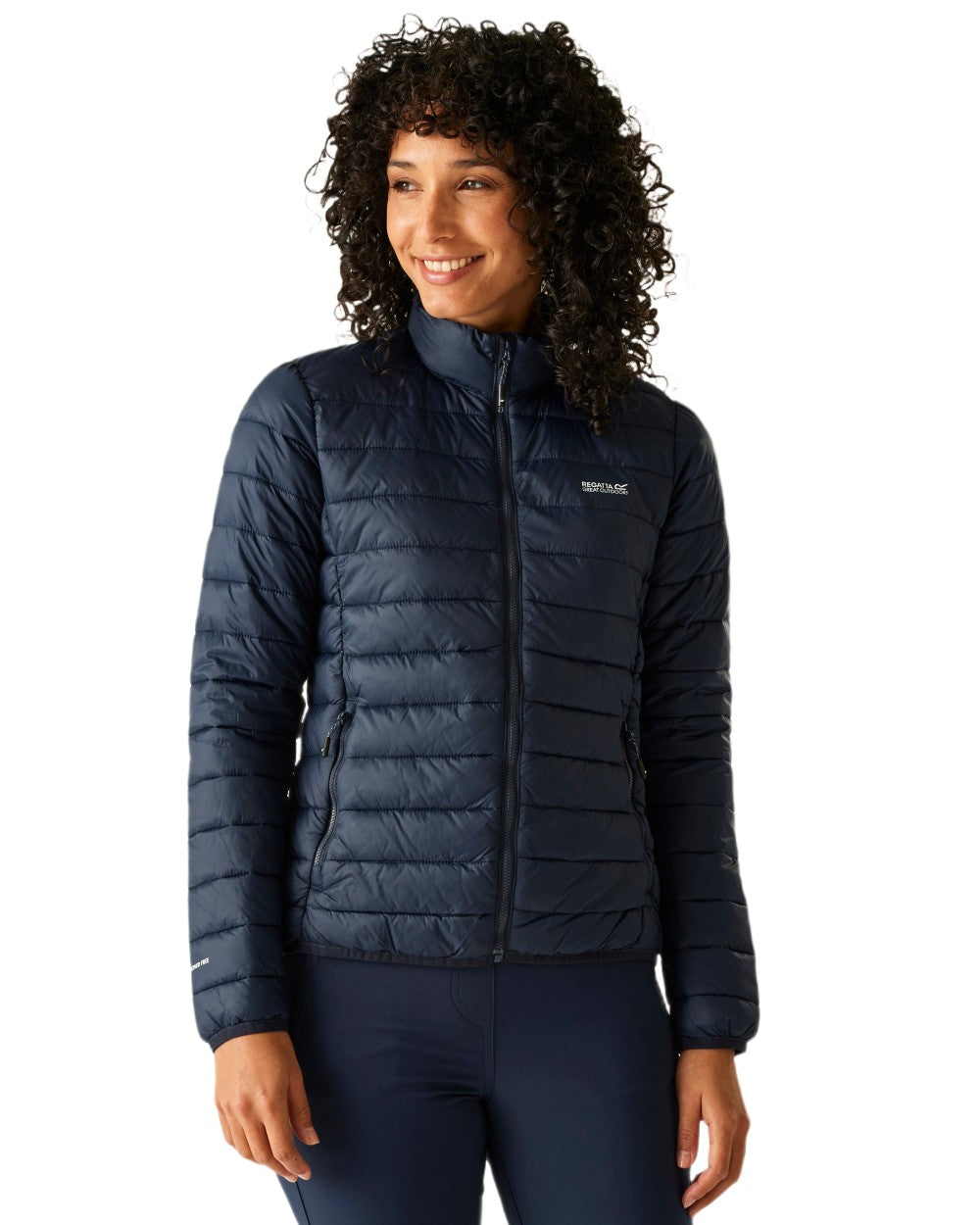 Navy Coloured Regatta Womens Hillpack II Insulated Jacket on white background 