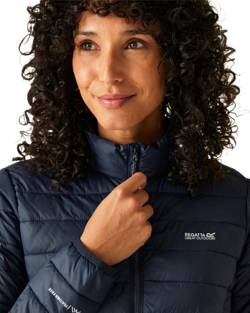 Navy Coloured Regatta Womens Hillpack II Insulated Jacket on white background 