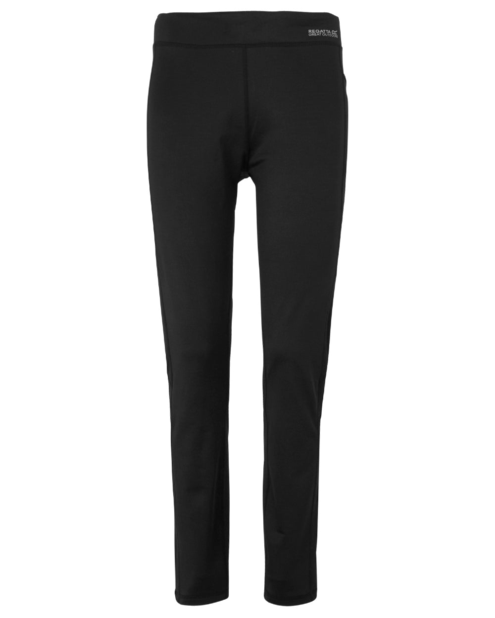 Black Coloured Regatta Womens Holeen II Winter Leggings on white background 