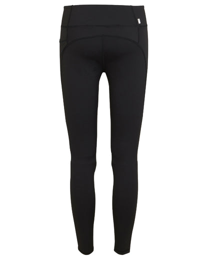Black Coloured Regatta Womens Holeen Pro Compression Leggings on white background 