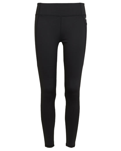 Black Coloured Regatta Womens Holeen Pro Compression Leggings on white background 