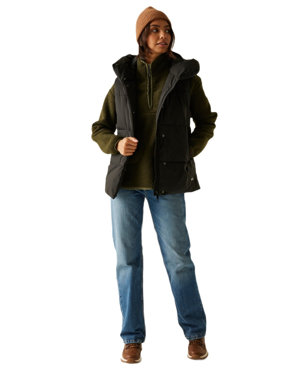 Black Coloured Regatta Womens Kelse Gilet on white background 